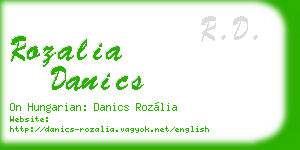 rozalia danics business card
